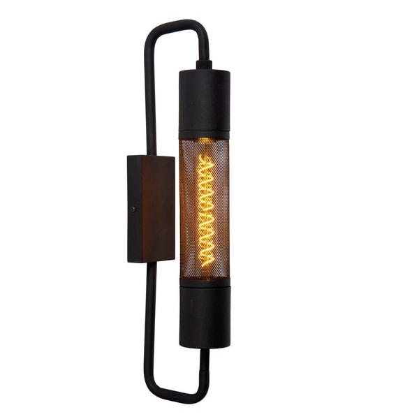 LAMPA ścienna CALIXT 05233/01/30 Lucide industrialna OPRAWA metalowy kinkiet czarny