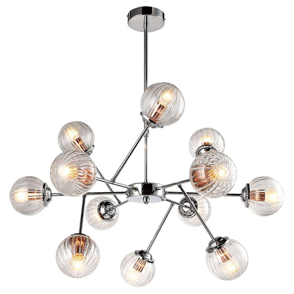 Lampa wisząca BEST 30-64806 szklana molekuły kule balls przezroczyste