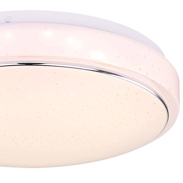 LAMPA sufitowa KALLE 48408-18 Globo okrągła OPRAWA metalowa LED 18W 3000K plafon biały chrom