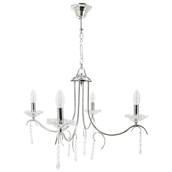 Pałacowy żyrandol świecznikowy 1870/4 8C z kryształkami chrom