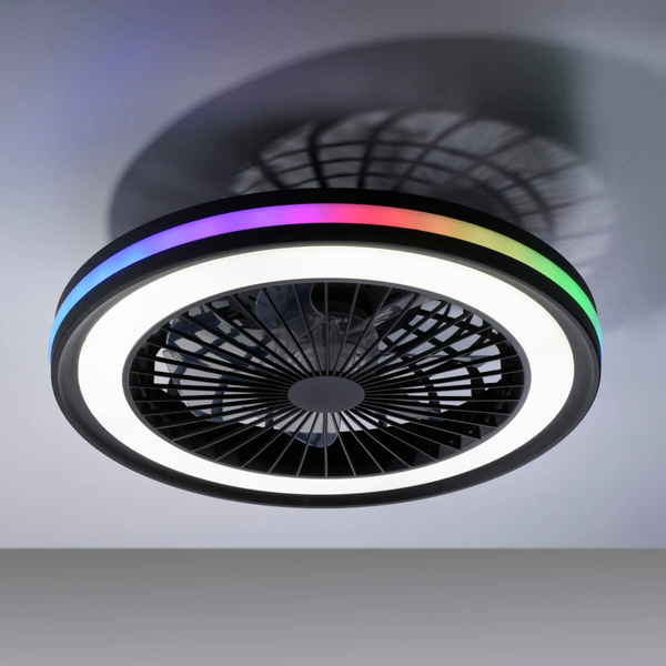 Plafon na pilot Brandon 14649-18 Just Light LED 36+5W 2700-5000K+RGB czarny