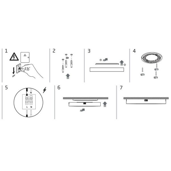Lampa natynkowa Lid Round 10406 Nowodvorski LED 15W 3000K salonowa czarna