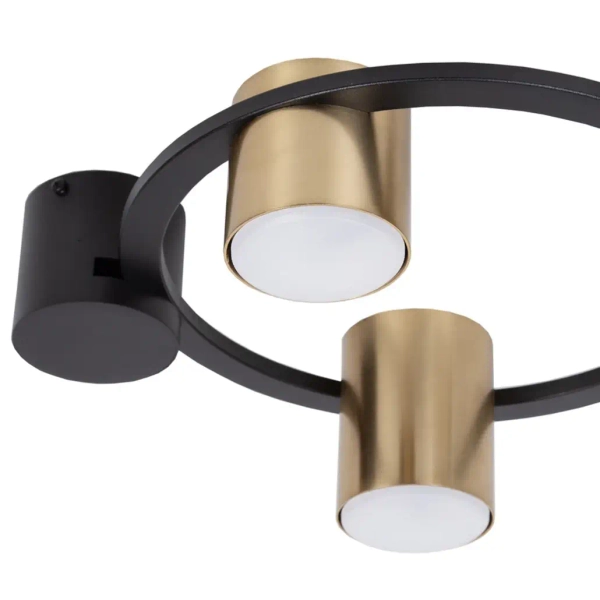 Pierścieniowa lampa sufitowa Kodo 3 41331 downlight czarny złoty