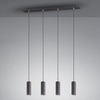 Wisząca lampa loftowa VANTOS DL432312400 Trio tubki do jadalni czarny