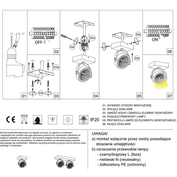 Okrągła lampa sufitowa LIRIO 412801003 z regulacją czarny