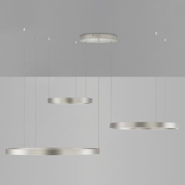 Pierścieniowa lampa wisząca BARI LE44316 LED 181W 3000K srebrna