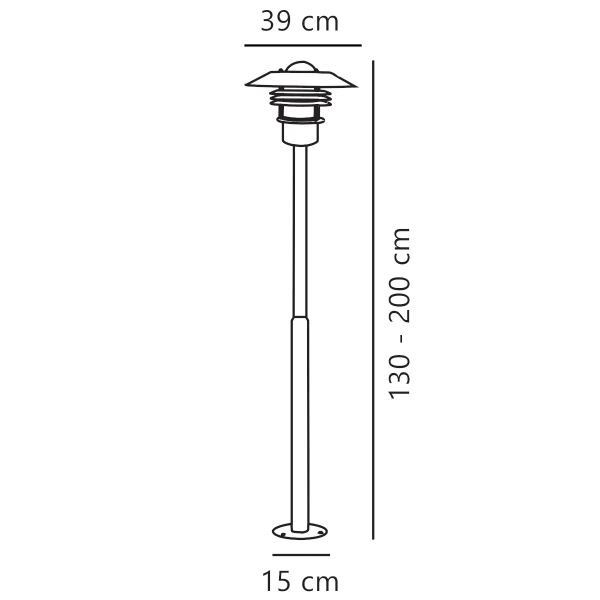 Latarnia ogrodowa Vejers 25168031 metalowa IP54 cyna