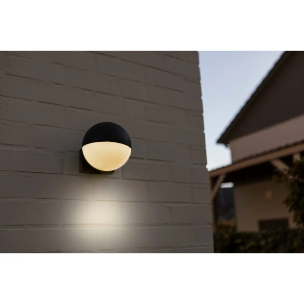 Kulista lampa elewacyjna LOOMA 5138001118 kula metalowa IP54 biała szara