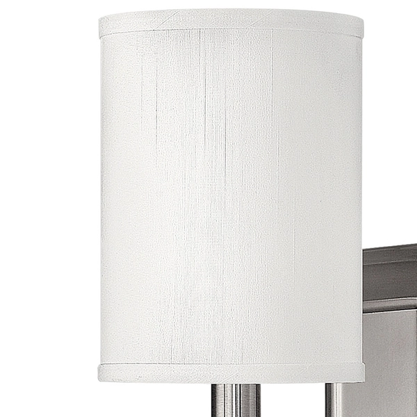 Ścienna LAMPA industrialna HK-SUSSEX1 Elstead HINKLEY tuba OPRAWA metalowy kinkiet szczotkowany nikiel biały