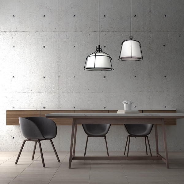 Loftowa LAMPA wisząca DRITTO LP-123/1P S WH Light Prestige metalowa OPRAWA industrialna ZWIS druciana białe czarne