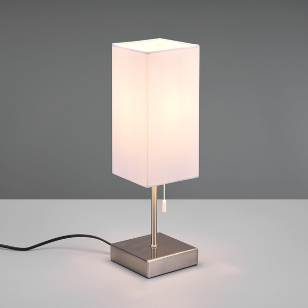 Nocna lampka Ole R51061007 RL Light podłużna do sypialni biała nikiel