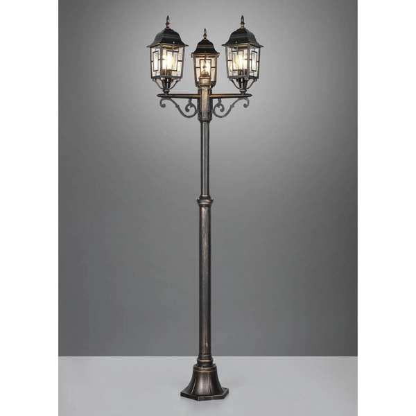 Stojąca latarnia uliczna Volturno 405960328 IP23 potrójna rdzawy