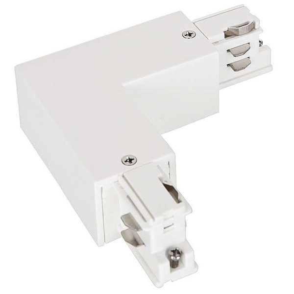 Kątowy L-ŁĄCZNIK uziemienie wewnętrzne HT4-J02-I/WU Italux do 3-fazowej szyny natynkowej 230V biały