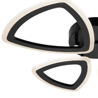 Plafon czarne trójkąty W7114-2+2 BK lampa sufitowa LED 88W biurowa