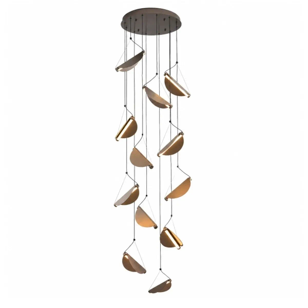 Metalowa lampa wisząca Nami ST-3602A-12 szara kaskada 12xLED 3000K 340cm