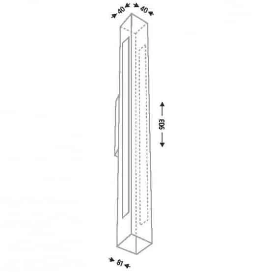 LAMPA ścienna OTARU 4476 Shilo metalowa OPRAWA listwa LED 28,8W 3000K kinkiet czarny