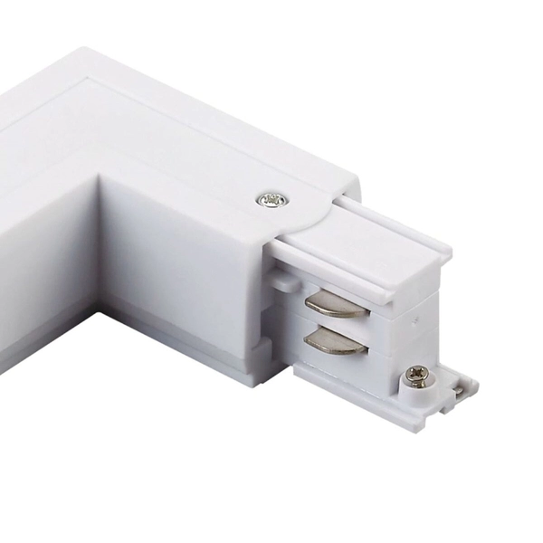 Prawy łącznik-L kątowy do szyn 3-fazowych 327918 bialy