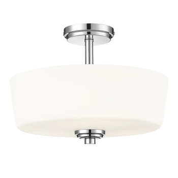 Metalowy plafon do jadalni Aspen C03347CH szklany do łazienki srebrny