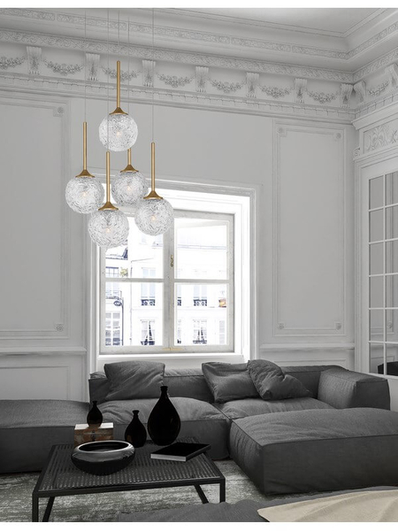 Wisząca lampa jadalniana Pasto kaskada nad stół złota