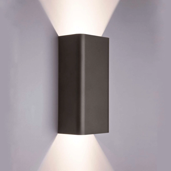 Kinkiet LAMPA ścienna BERGEN 9707 Nowodvorski metalowa OPRAWA prostokątna grafitowa