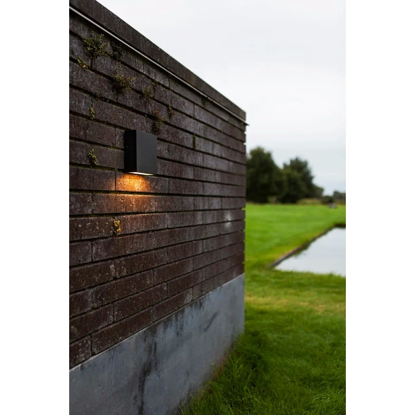 Ścienna LAMPA zewnętrzna GEMINI XF 5104002012 Lutec kinkiet OPRAWA metalowa LED 9W 3000K kwadratowa IP54 czarna
