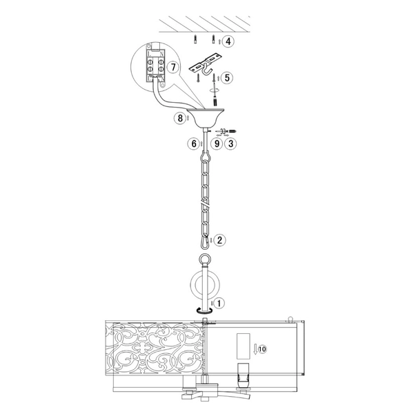 Antyczna LAMPA wisząca VENERA H260-03-N Maytoni abażurowa OPRAWA metalowy zwis złoty