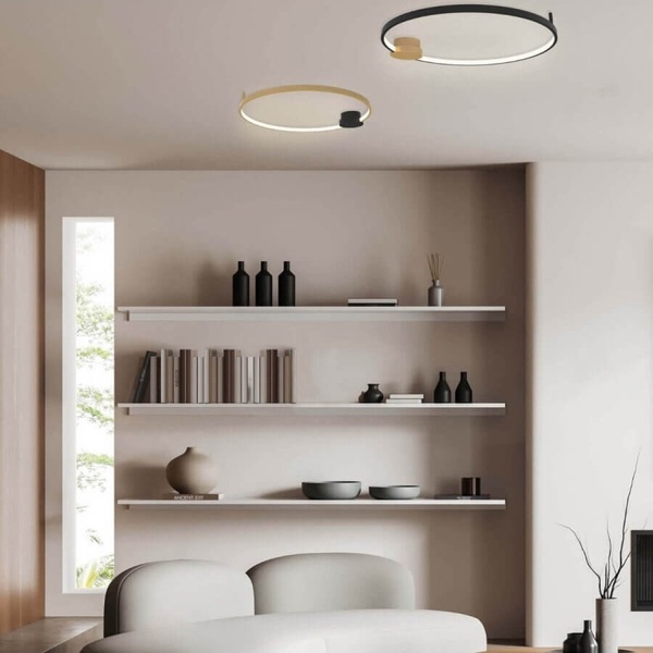 Ledowa lampa ring wisząca 23098 LED 24W 3000K do jadalni czarny