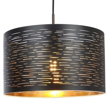 Lampa wisząca Tunno 15342 okrągła nad stół czarna złota