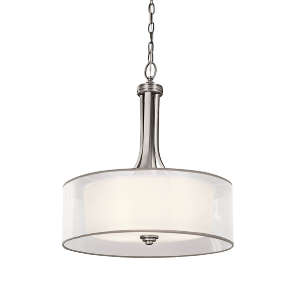 Lampa wisząca nad stół Lacey KL-LACEY-P-L-AP Kichler okrąg biały srebrny