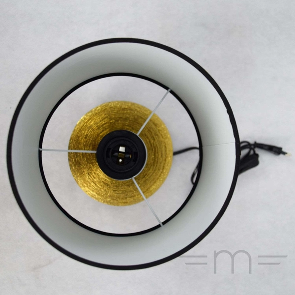 Ceramiczna LAMPA stołowa OSCAR 107068 Markslojd abażurowa LAMPKA stojąca złota czarna