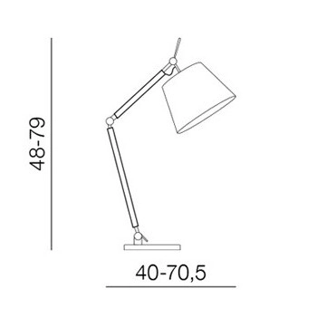 Regulowana lampa stołowa Zyta AZ1848+AZ2598 Azzardo do salonu czarna szara