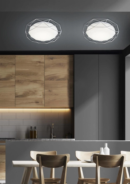 Plafon LAMPA sufitowa SVEN 98-73211 Candellux druciana OPRAWA metalowy LED 24W 4000K chromowany