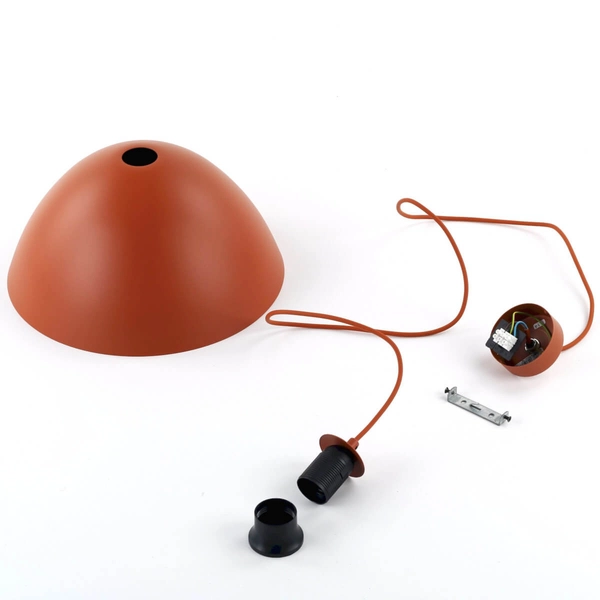 Lampa wisząca nad wyspę Faro 10259 do kuchni półokrąg ceglana