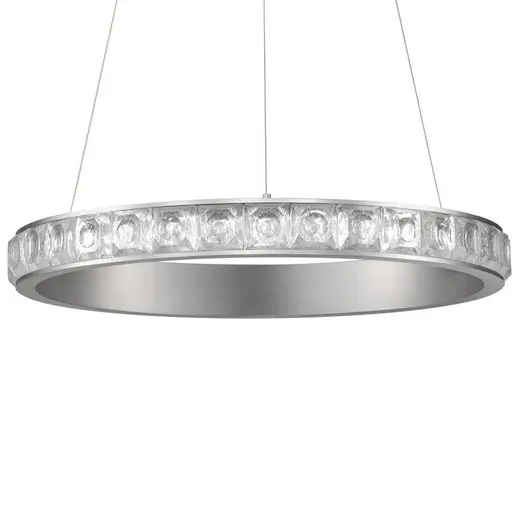 Wisząca lampa z kryształkami MONTALO LE45402 LED 35W 3000K glamour srebrna