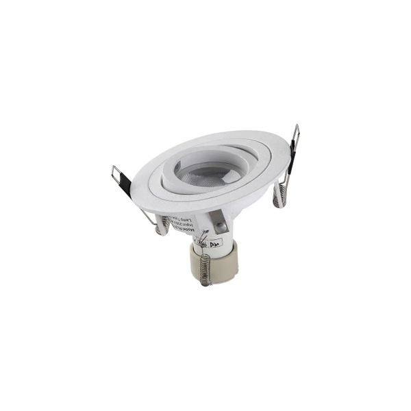 Aluminiowa lampa wpustowa Halo RL0103-WH Yaskr do jadalni biała