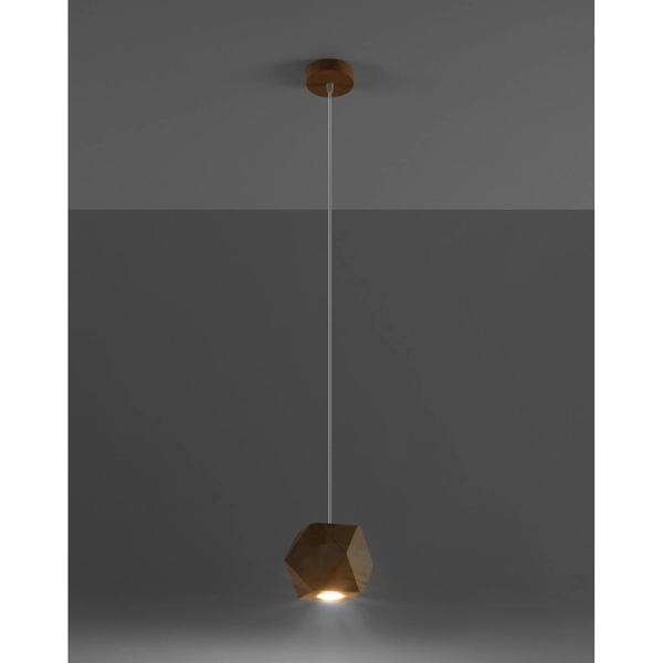 Wisząca lampa drewniana SL.1011 ekologiczna do sypialni