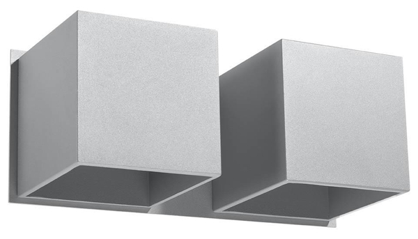 Kinkiet LAMPA ścienna SL.0658 loftowa OPRAWA metalowa cubes kostki szare