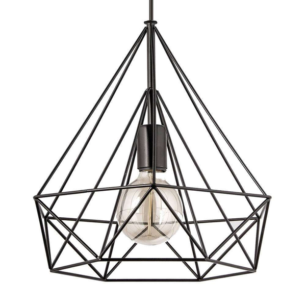 Wisząca lampa druciana VEN W-CORF/D BK industrialna czarna