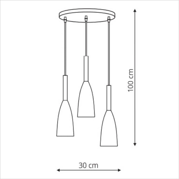 LAMPA wisząca SOLIN LP-181/3P BK Light Prestige metalowa OPRAWA hygge ZWIS kaskada czarna