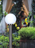 Ogrodowa lampa stojąca Ana K-LP270-1000 Kaja szklana kula chrom