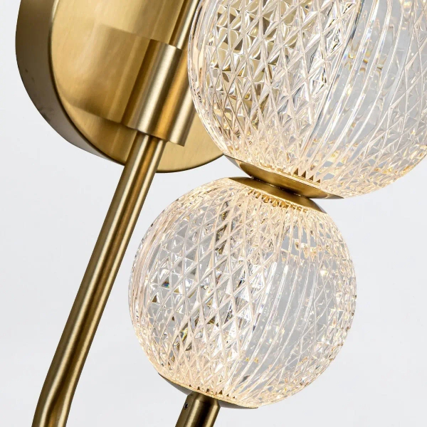 Okrągła ścienna lampa Marni QN-MARNI-6WB-NBR LED 24W 3000K mosiądz