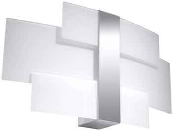 LAMPA ścienna SL.0350 szklana OPRAWA kinkiet chrom biały