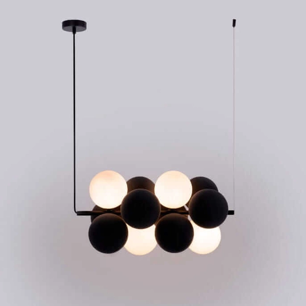 Lampa kulista wiesząca Vino ABR-GRAPPA-H-S Abruzzo balls czarne białe