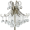 Glamour LAMPA stojąca 6245/4F 21QG Elem podłogowa OPRAWA szklana z kryształkami crystals mosiądz przezroczysta