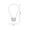 Industrialna żarówka EKZF9139 LED 1W ST64 E27 2700K filament