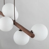 Lampa wisząca do salonu Estera 10273 bubbles belka drewniana biała