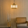 Szklana lampa wisząca do salonu Demarius DEM0106 bursztynowa