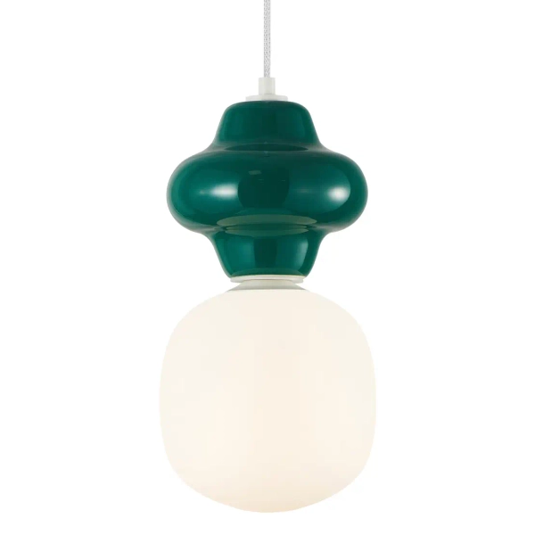 Zwisająca lampa do salonu Latera PND-94331-1L-GRN ceramika zielony