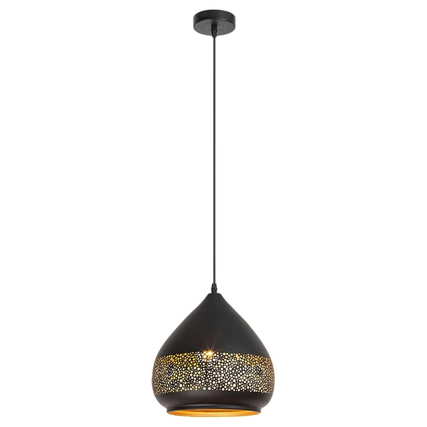LAMPA wisząca KAIA 2278 Rabalux ażurowa OPRAWA orientalny zwis czarny złoty