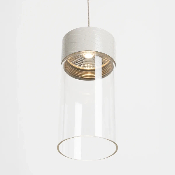 Salonowa lampa wisząca tuba FUSION P0639 LED 7W 3000K szara